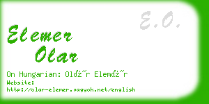 elemer olar business card